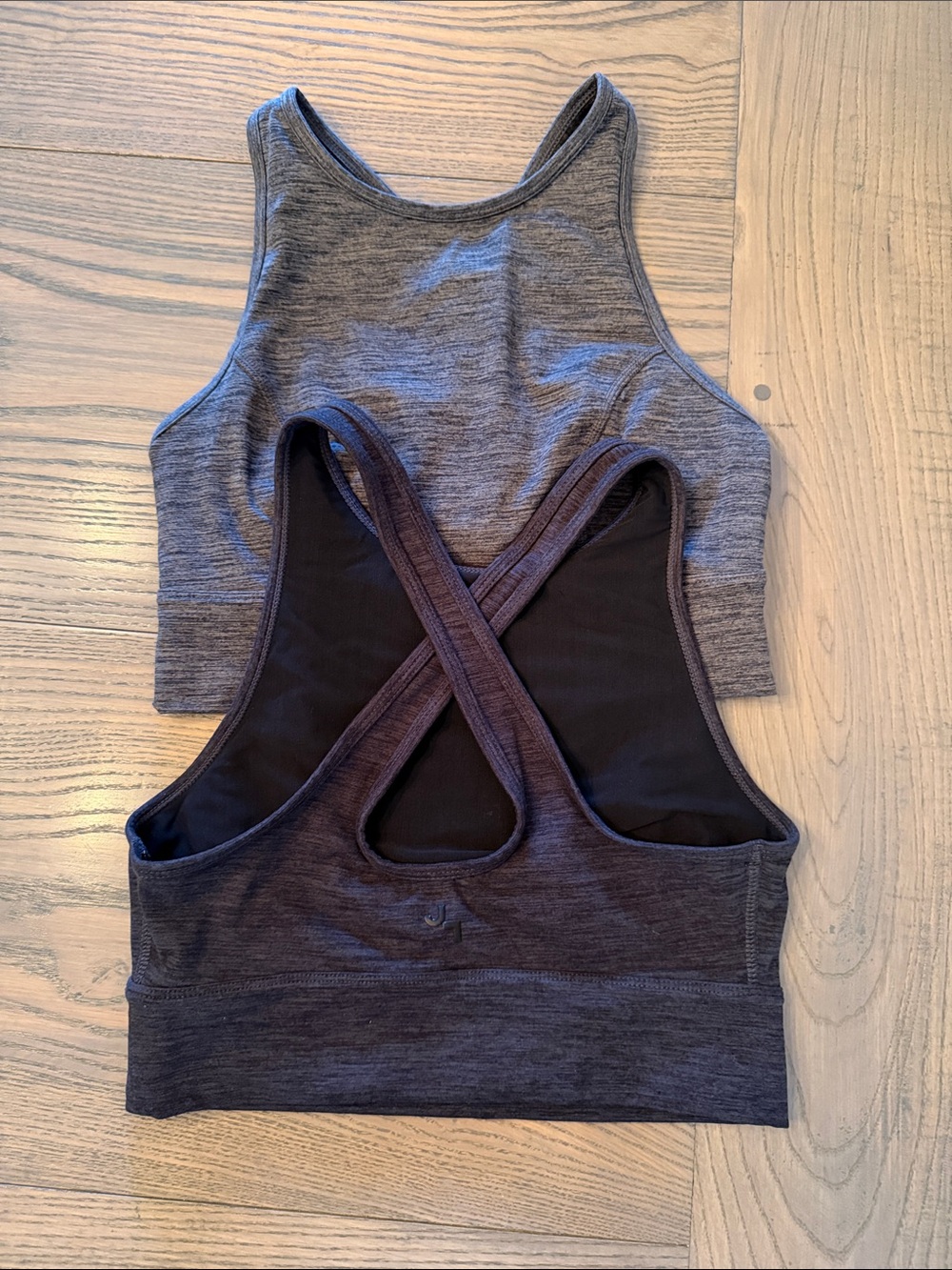 Joy Lab - Cross-Back Heathered Sports Bras in Charcoal and Gray